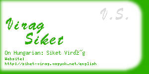 virag siket business card